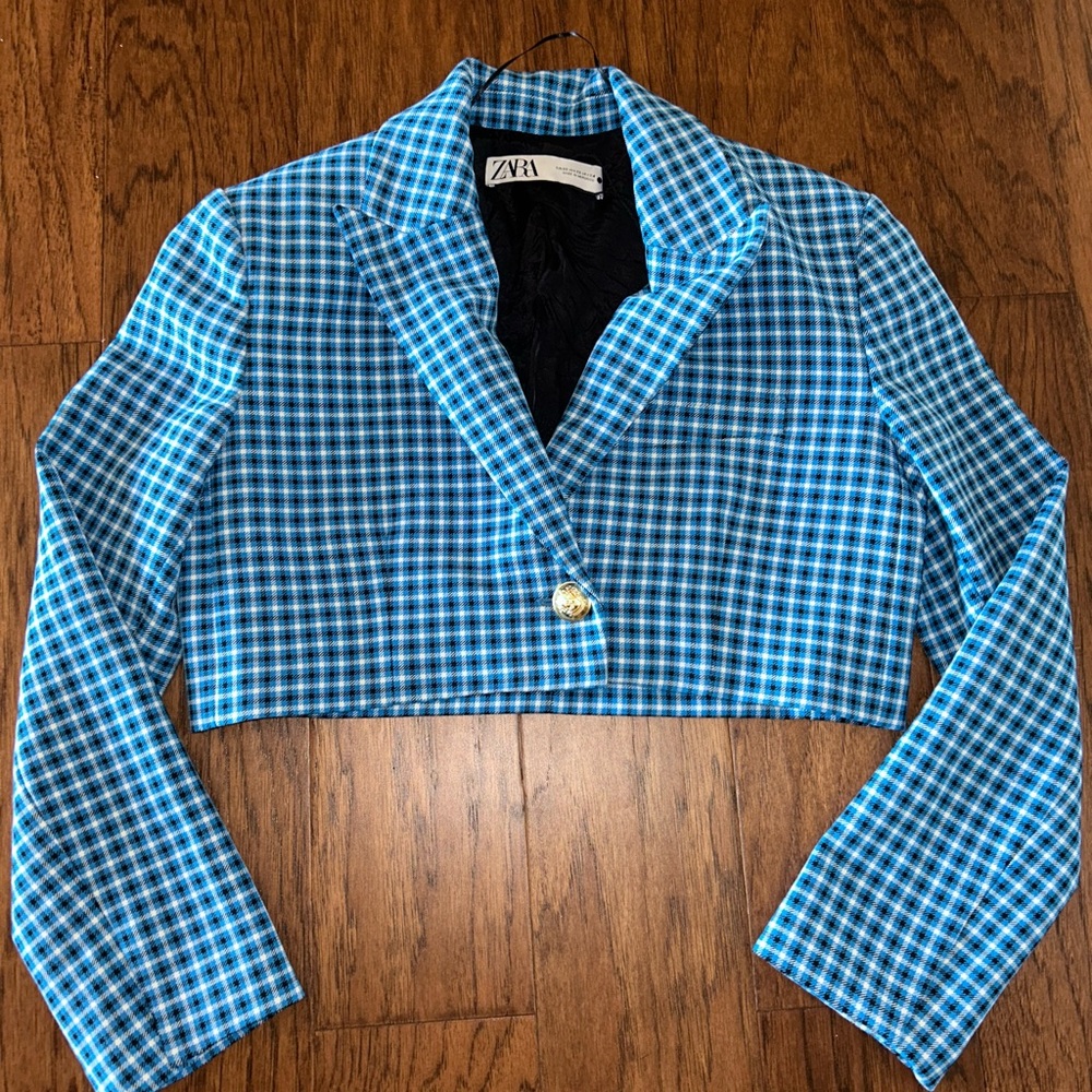 Blue Zara Crop Jacket